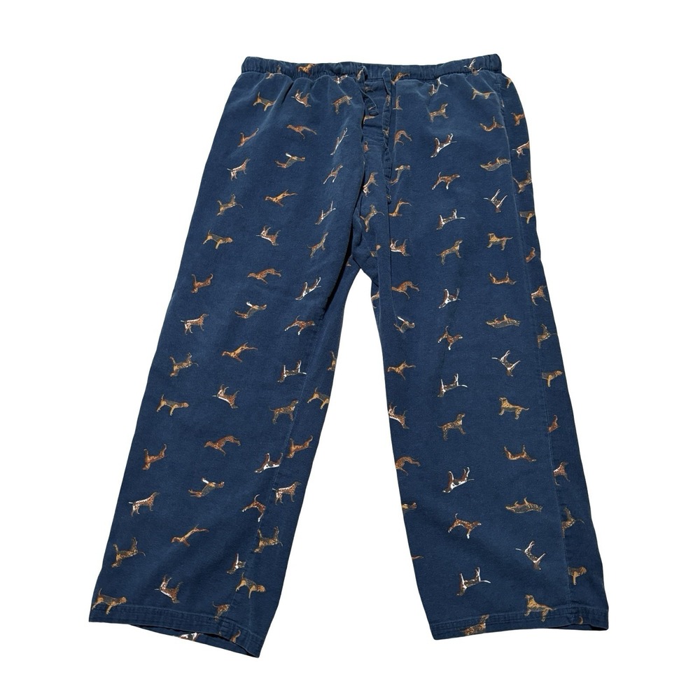 Woolrich Men's AOP Dog Graphic Pajama Lounge Pants Blue Size XL 35 x 28